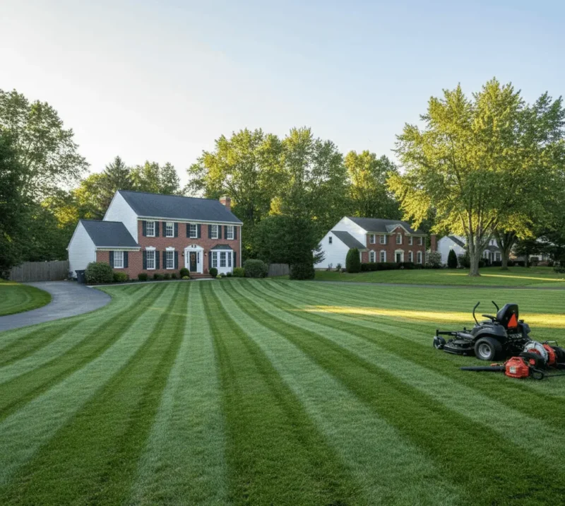 Same day grass cutting service in Williamsville NY residential lawn