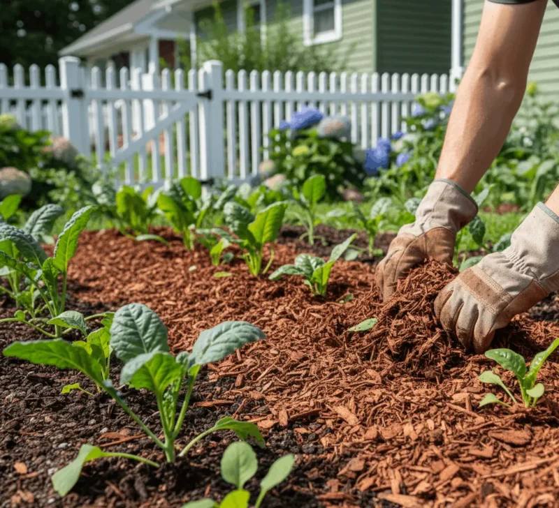 How to avoid weeds in garden using mulch and proper soil preparation