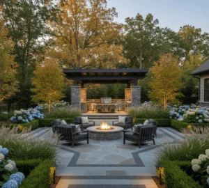 Luxury landscaping ideas with modern outdoor design in Williamsville, NY
