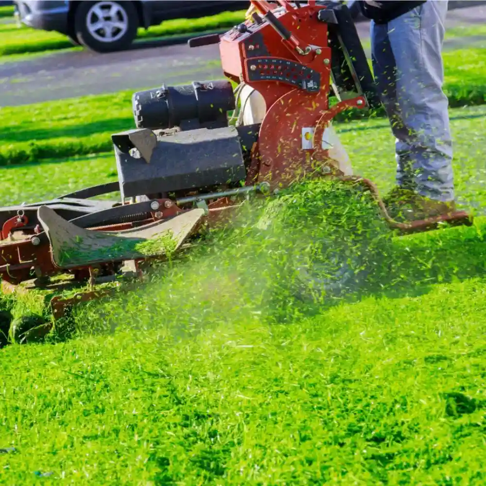 professional stand-on zero-turn commercial lawn mower landscaping in clarence ny